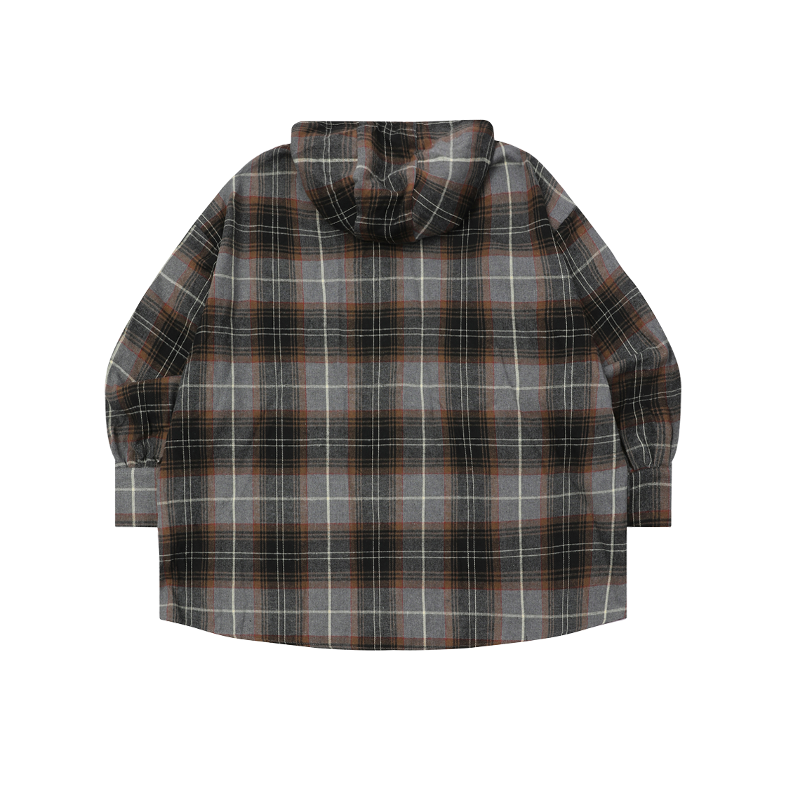 무센트 아이코닉 체크 후드 셔츠 브라운(MUCENT Iconic Check Hood Shirt Brown) - 2