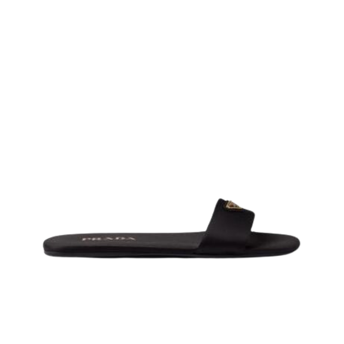 1XX355-049-F0002 (W) Prada Satin Slides Black