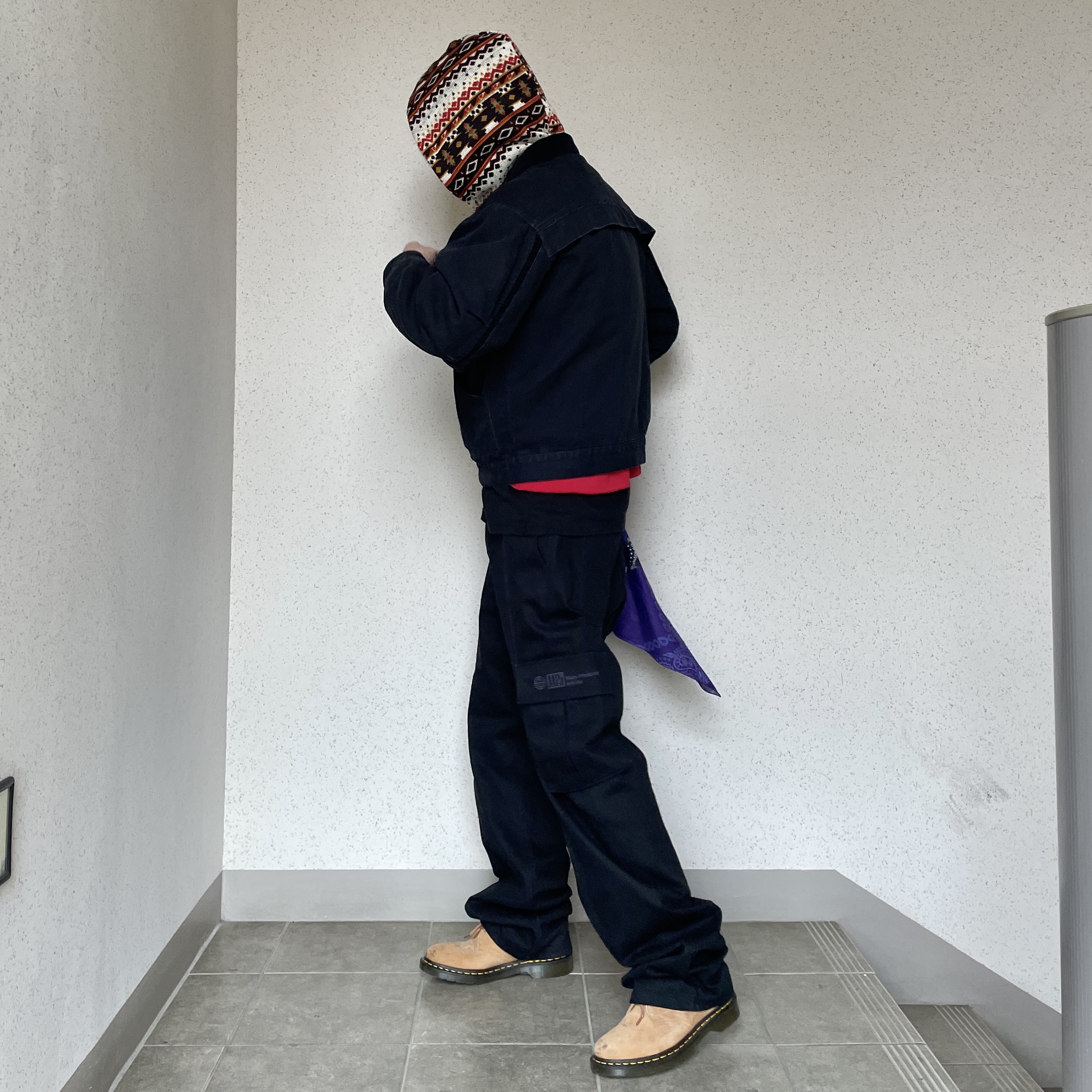 ALEXII Big Bandana Bear Purple 착용 스타일 - 3