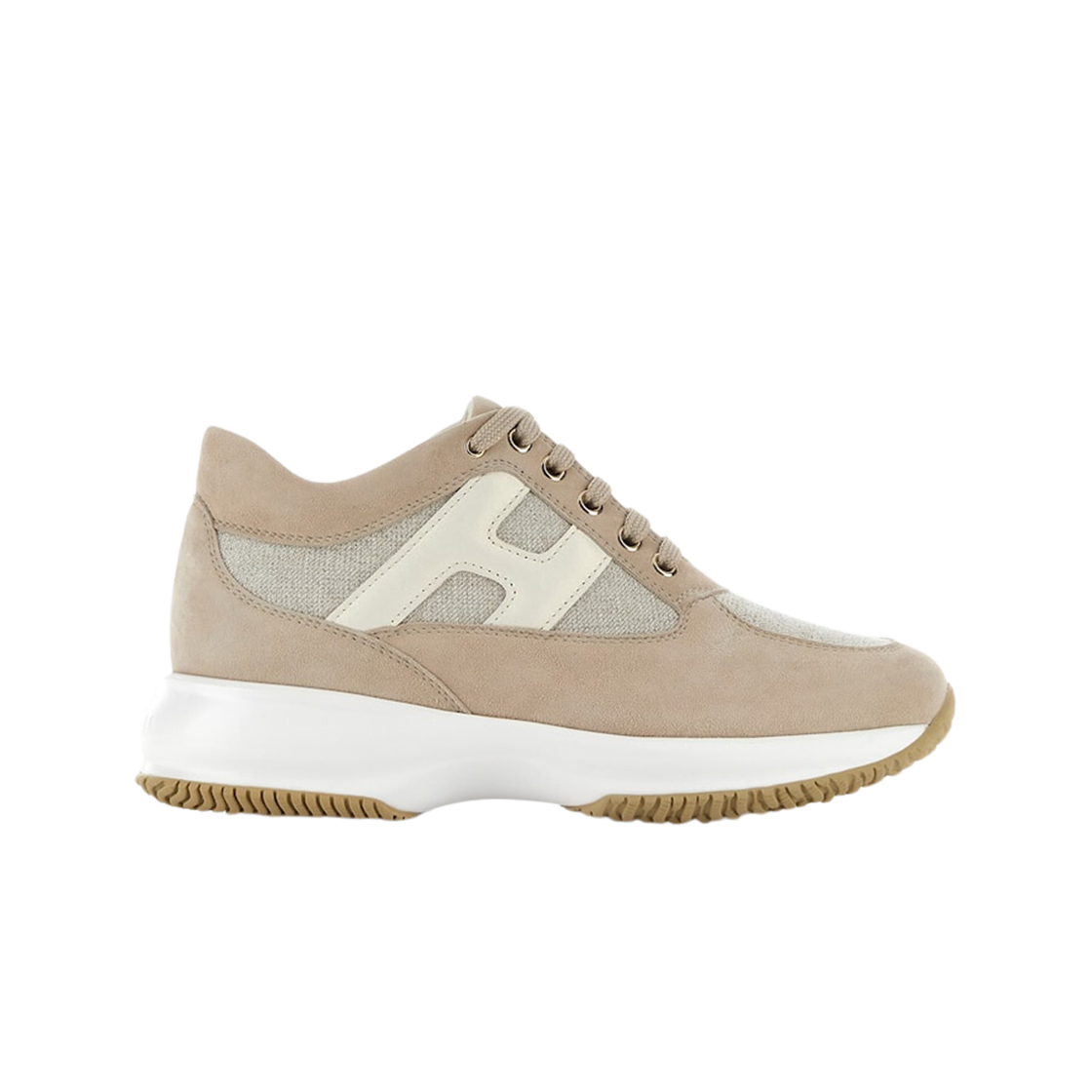 (W) 호간 인터랙티브 스니커즈 베이지((W) Hogan Interactive Sneakers Beige)