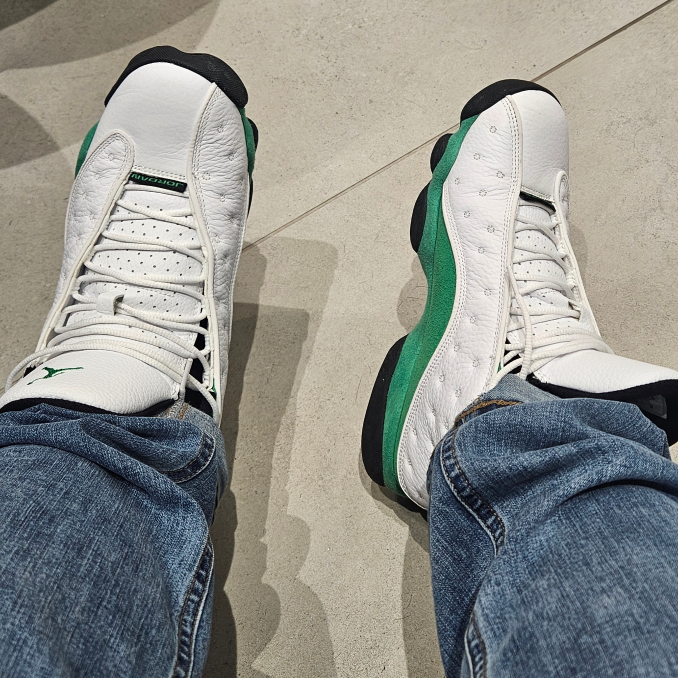 Jordan 13 Retro Lucky Green 착용 스타일