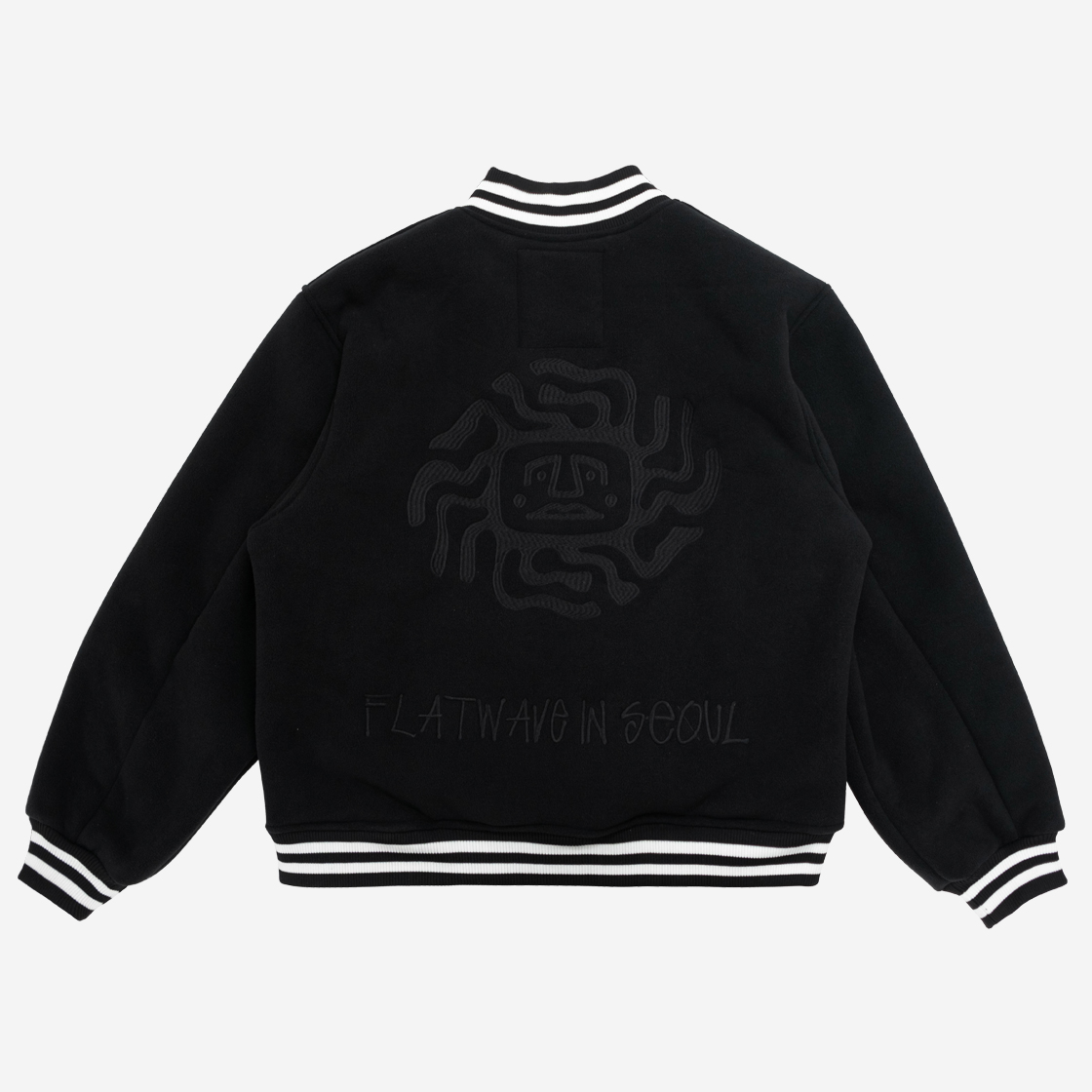 플랫웨이브 에코 플리스 바시티 자켓 블랙(Flatwave Ecco Fleece Varsity Jacket Black) - 2