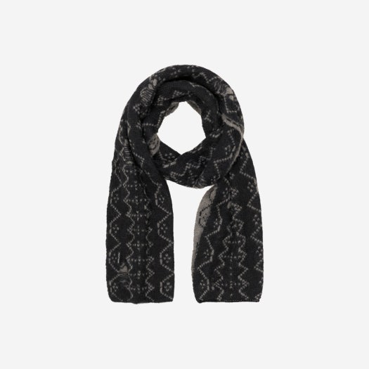 PL4EMU3901B0 Polyteru Ethnic Pattern Muffler (Nordic) Black