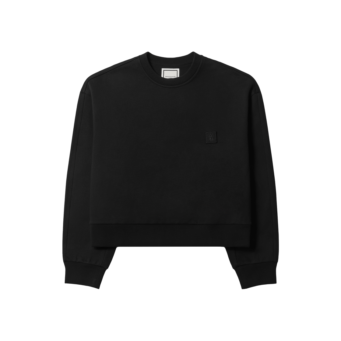 W) 우영미 플라워 백로고 스웨트셔츠 블랙 - 24SS | Wooyoungmi