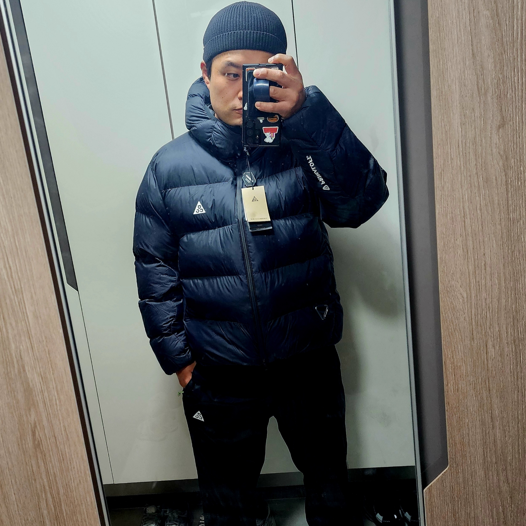Nike ACG Therma-Fit ADV Lunar Lake Loose Hooded Jacket Black Summit White - Asia 착용 스타일 - 2