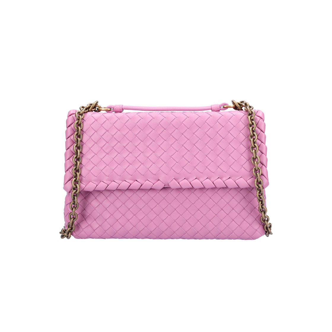 386498 Bottega Veneta 386498 Intrecciato Weaving Olympia Shoulder Bag Light Purple - 대표 이미지 #1