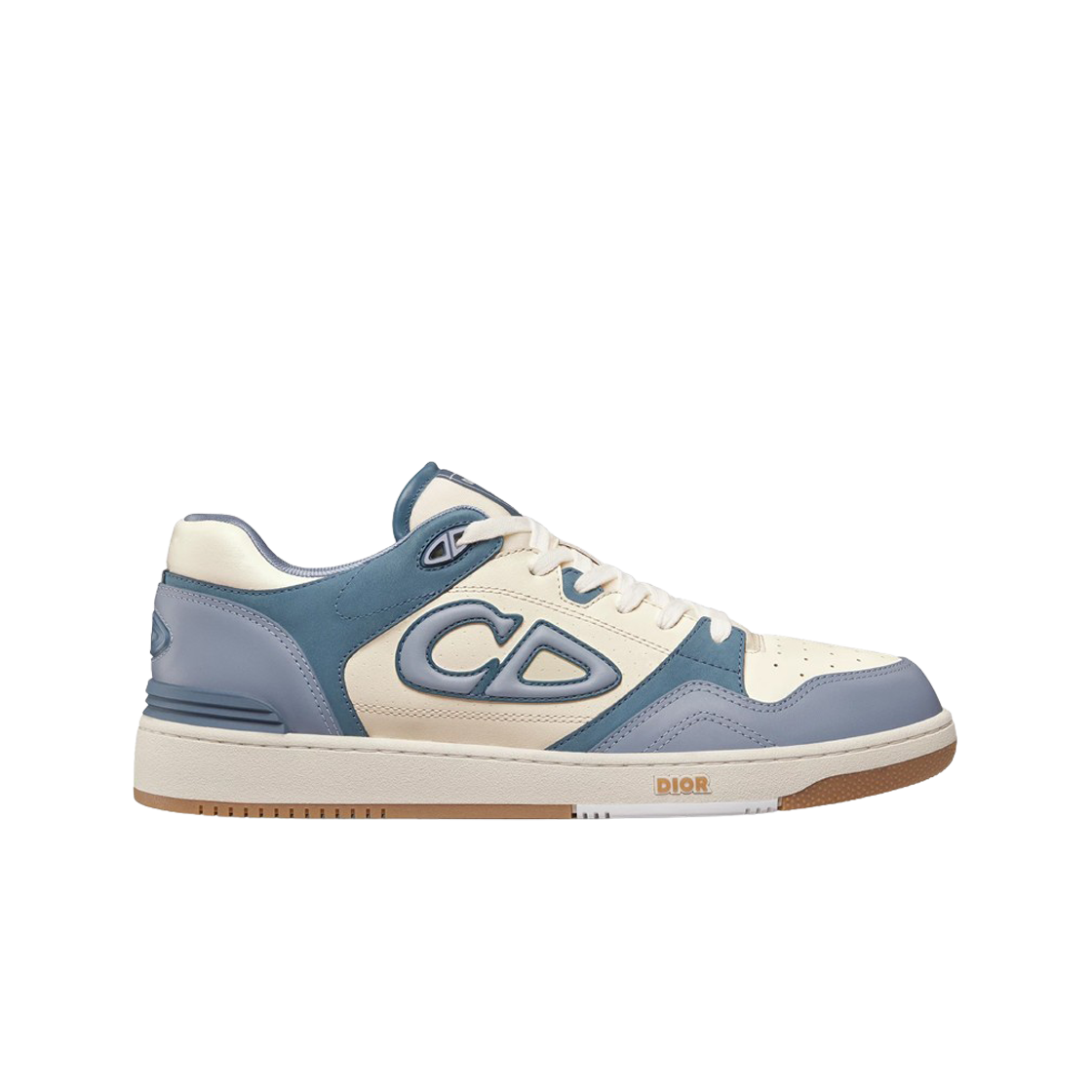 디올 B57 로우탑 스니커즈 스무스 카프스킨 스웨이드 블루 크림(Dior B57 Low-Top Sneaker Smooth Calfskin with Suede Blue Cream) - 1