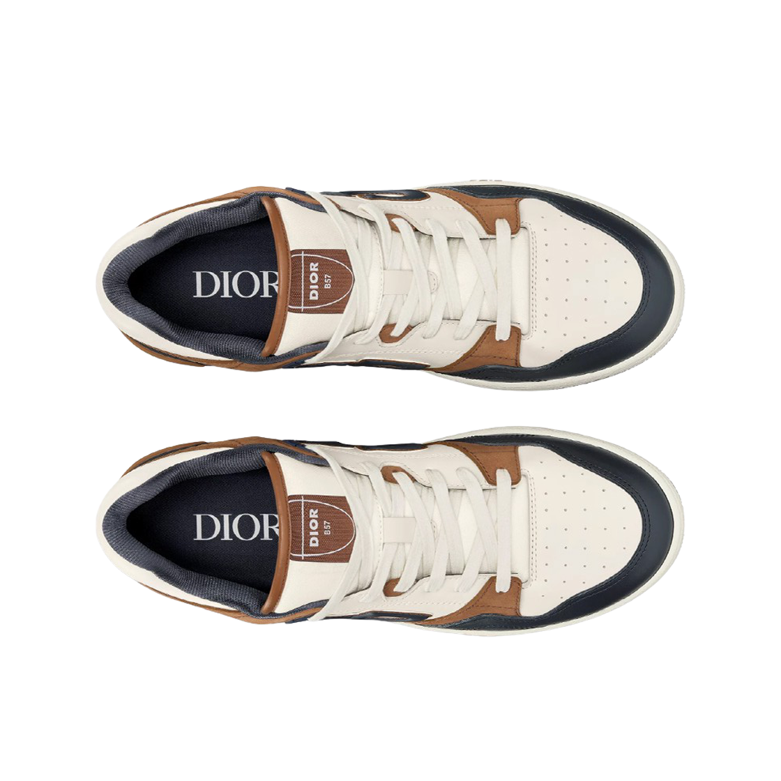 디올 B57 로우탑 스니커즈 앤 스무스 카프스킨 스웨이드 브라운(Dior B57 Low-Top Sneaker and Smooth Calfskin with Suede Brown) - 3