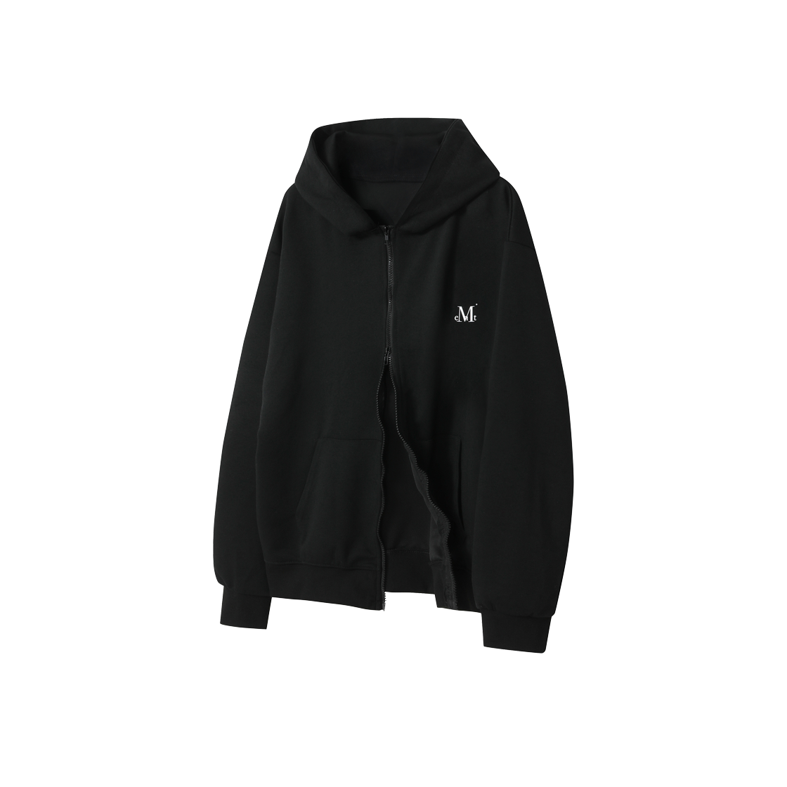 무센트 백 로고 투웨이 후드 집업 블랙(MUCENT Back Logo 2-Way Hood Zip-Up Black) - 2