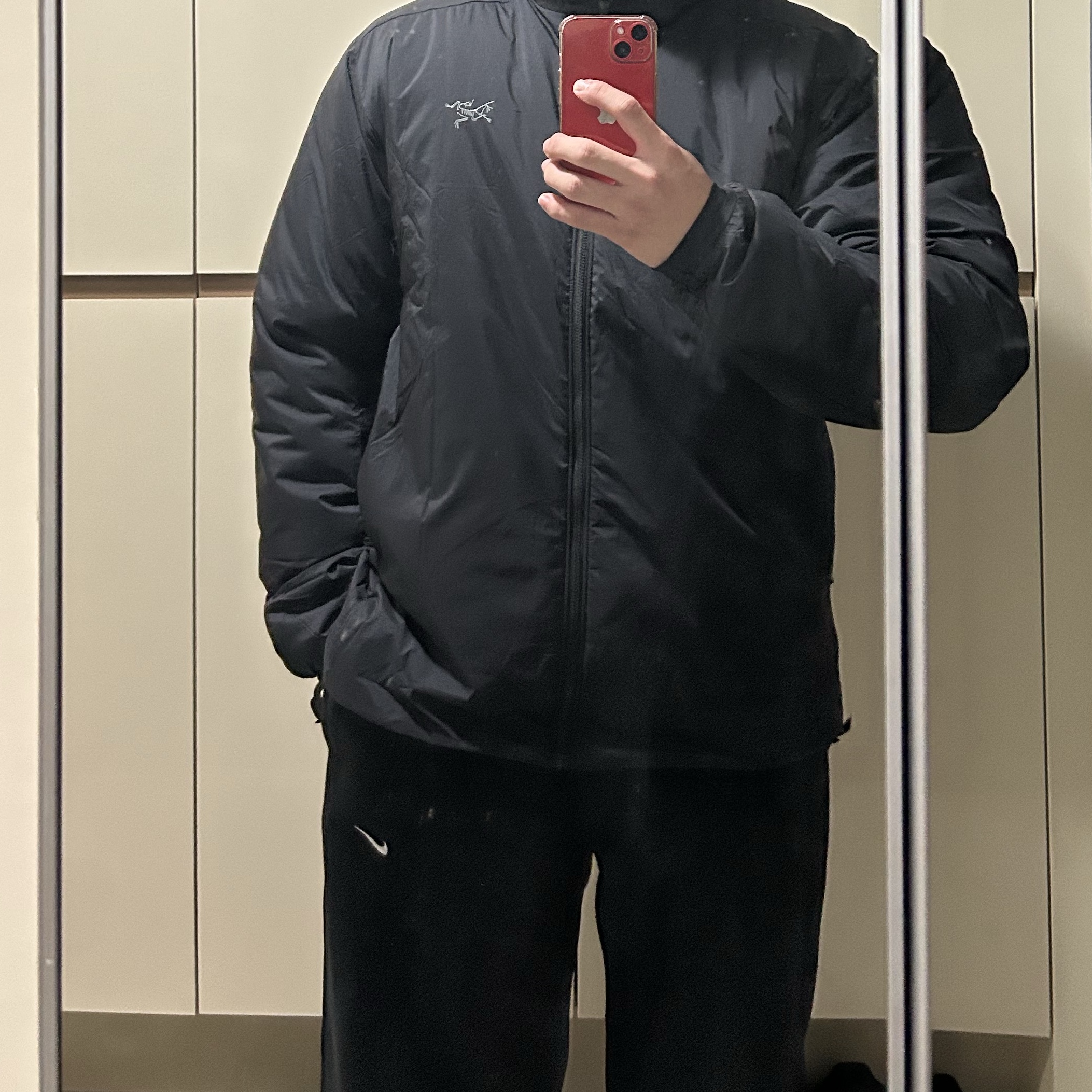 Nike NSW Swoosh Open Hem Fleece Pants Black - Asia 착용 스타일