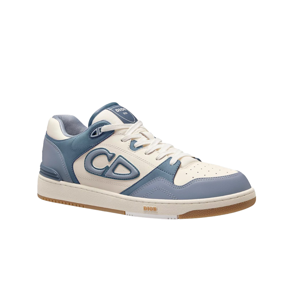 디올 B57 로우탑 스니커즈 스무스 카프스킨 스웨이드 블루 크림(Dior B57 Low-Top Sneaker Smooth Calfskin with Suede Blue Cream) - 2