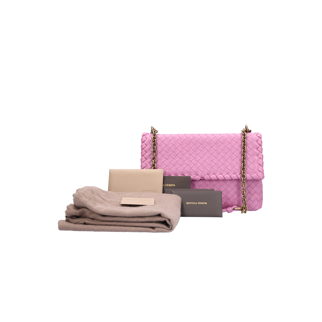 386498 Bottega Veneta 386498 Intrecciato Weaving Olympia Shoulder Bag Light Purple - #4