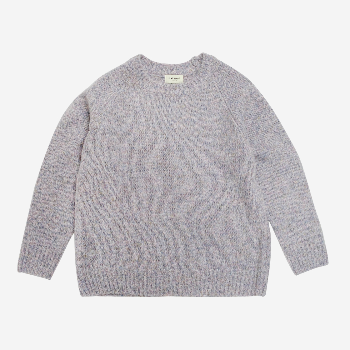 플랫웨이브 바트 울 라운드 니트 퍼플