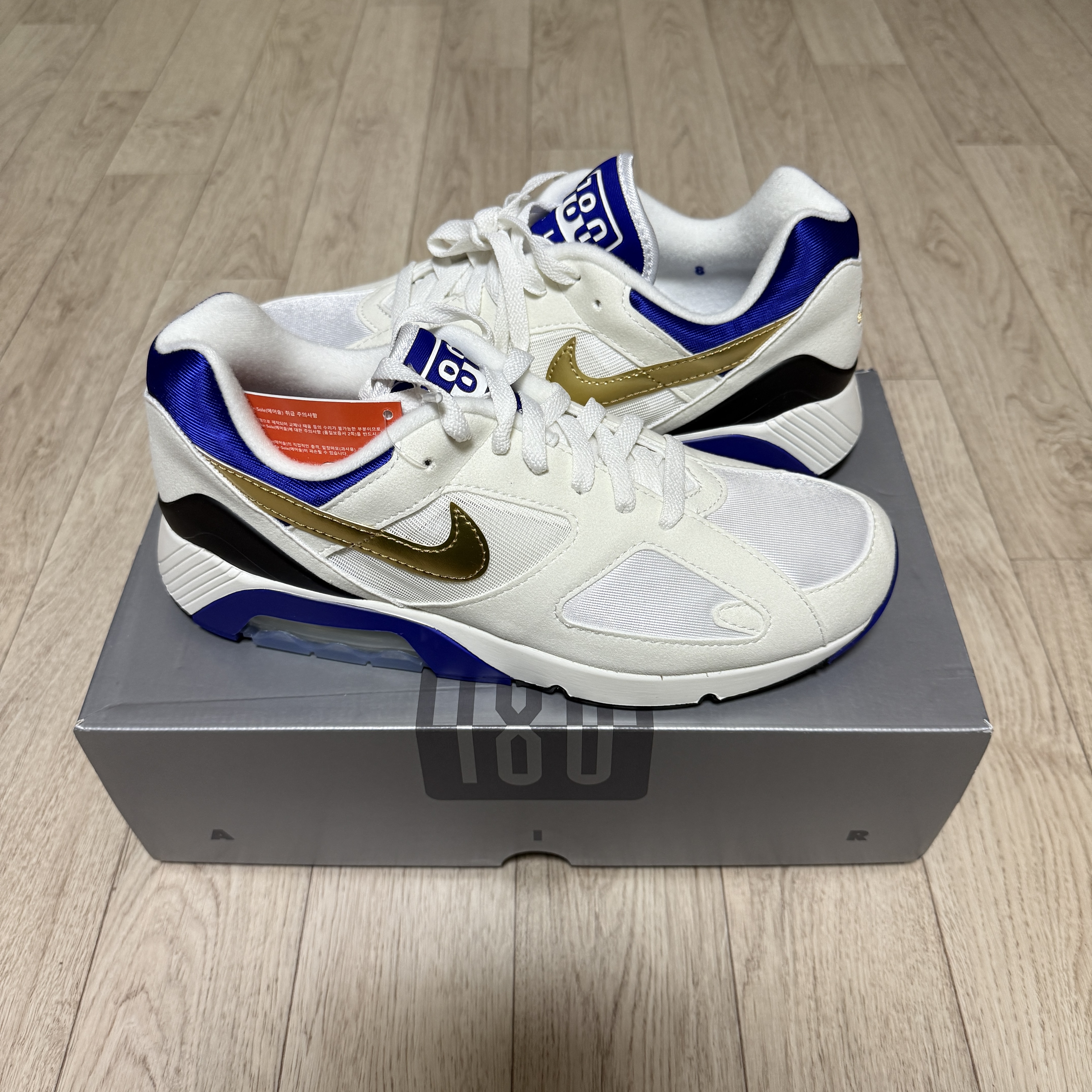 Nike Air 180 Summit White and Concord 착용 스타일