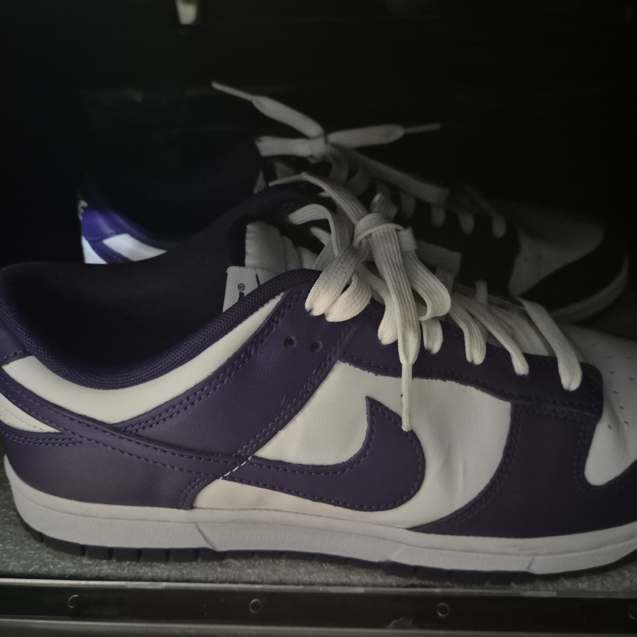 Nike Dunk Low Retro Championship Court Purple 착용 스타일