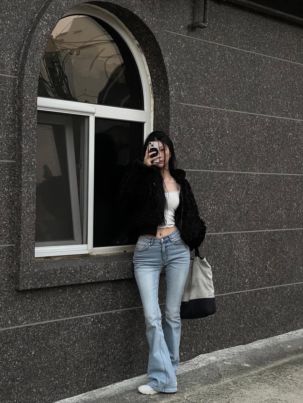 222 Jacket 005, 222 Denim 001 착용 스타일