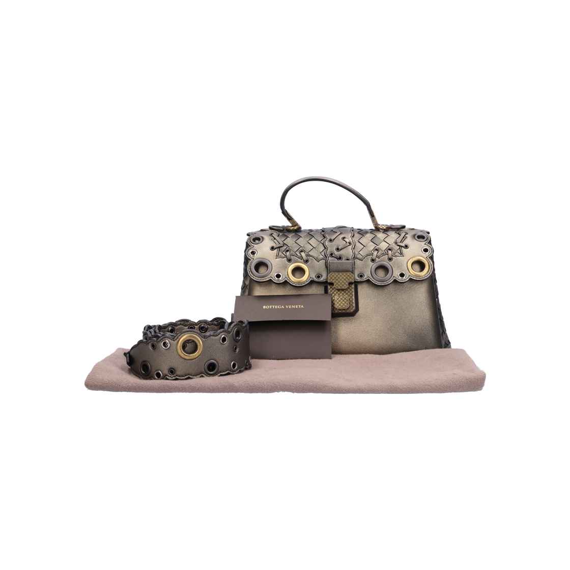 549830 Bottega Veneta 549830 Piazza Shoulder Bag Bronze - #4