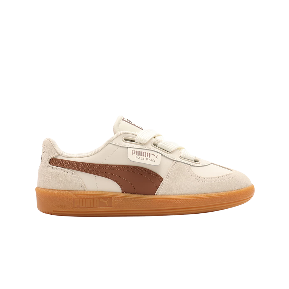 (W) 푸마 팔레르모 와이드 레이스 SD 프로스티드 아이보리 브라운 머쉬룸((W) Puma Palermo Wide Lace SD Frosted Ivory Brown Mushroom)