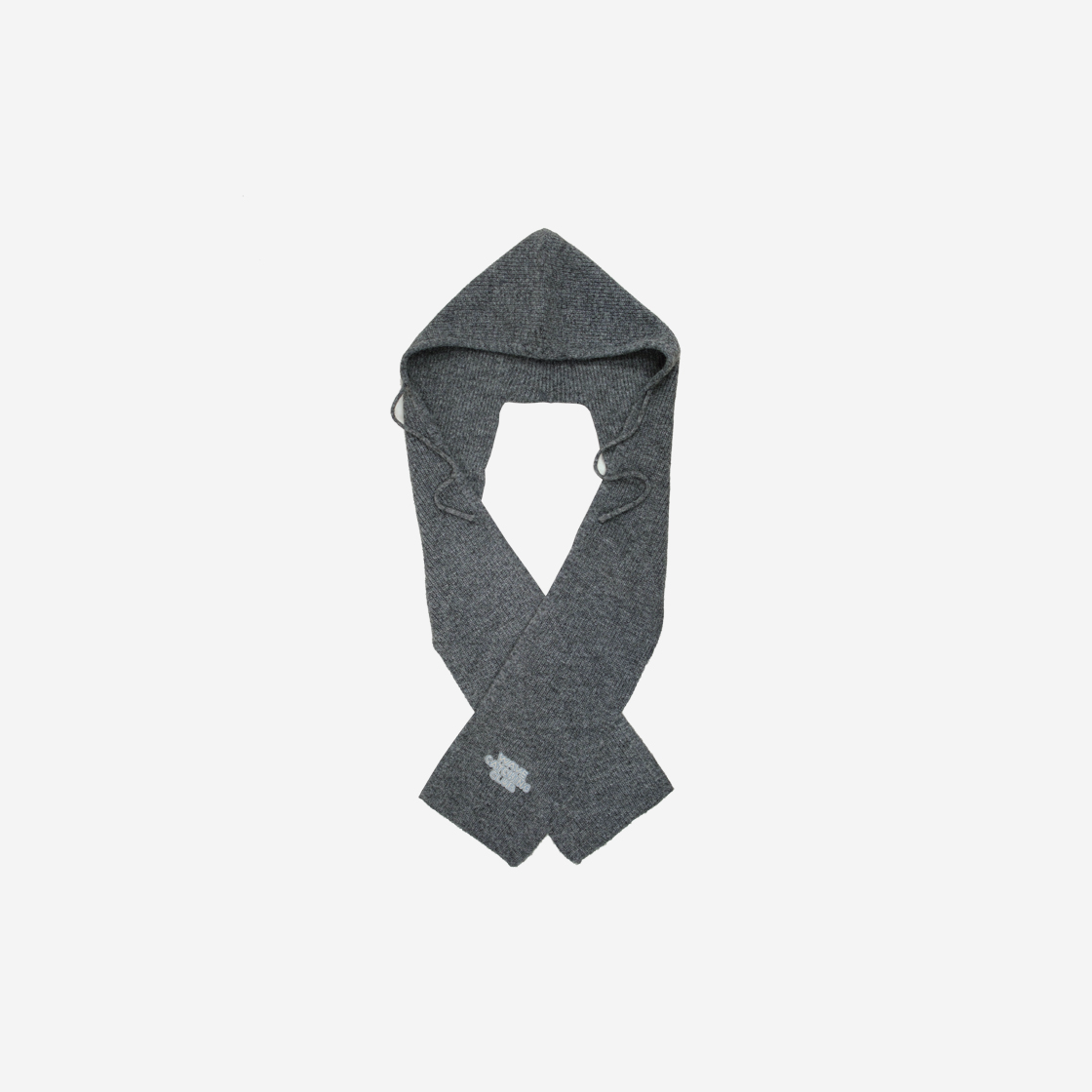 Serra Muffler Grey Flatwave Serra Wool Hooded Muffler Grey