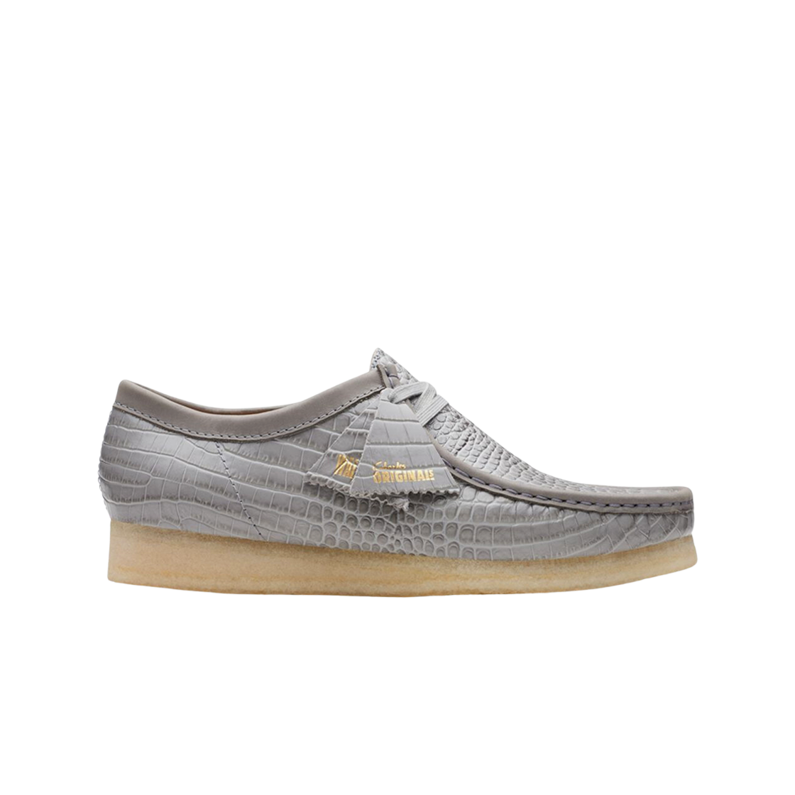 261-76573 Clarks Wallabee Grey Croc