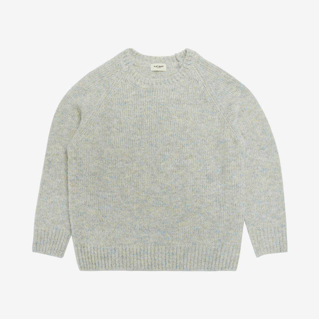 플랫웨이브 바트 울 라운드 니트 베이지