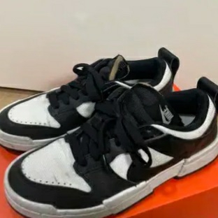 (W) Nike Dunk Low Disrupt Black White 착용 스타일