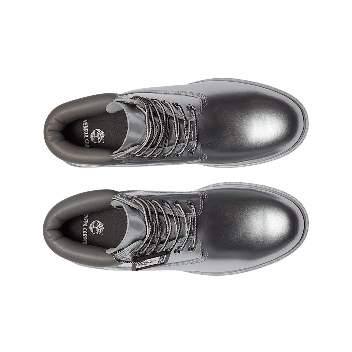 팀버랜드 x 베네다 카터 헤리티지 6인치 워터프루프 부츠 실버 페이턴트 레더 - 미디움(Timberland x Veneda Carter Heritage 6 inch Waterproof Boot Silver Patent Leather - Medium) - 2