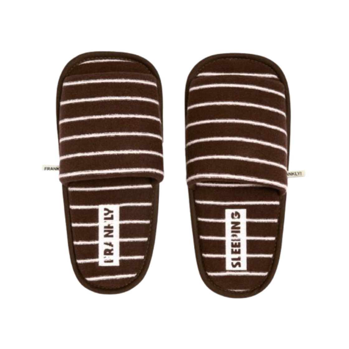 프랭클리 테리 플립 룸 슈즈 브라운 스트라이프