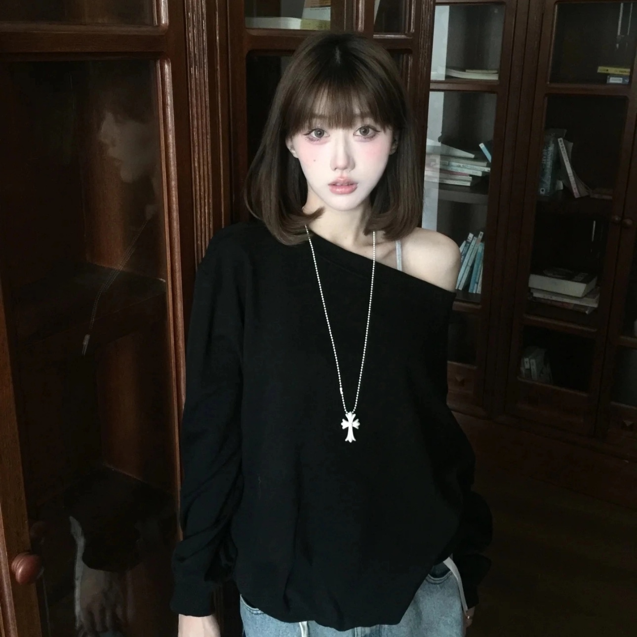 Chrome Hearts Silichrome CH Cross Pendant Black 2022/2023/2025 착용 스타일