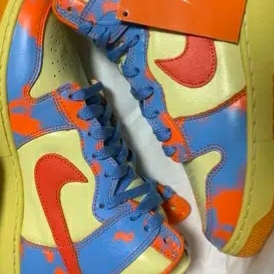Nike Dunk High 1985 SP Orange Acid Wash 착용 스타일