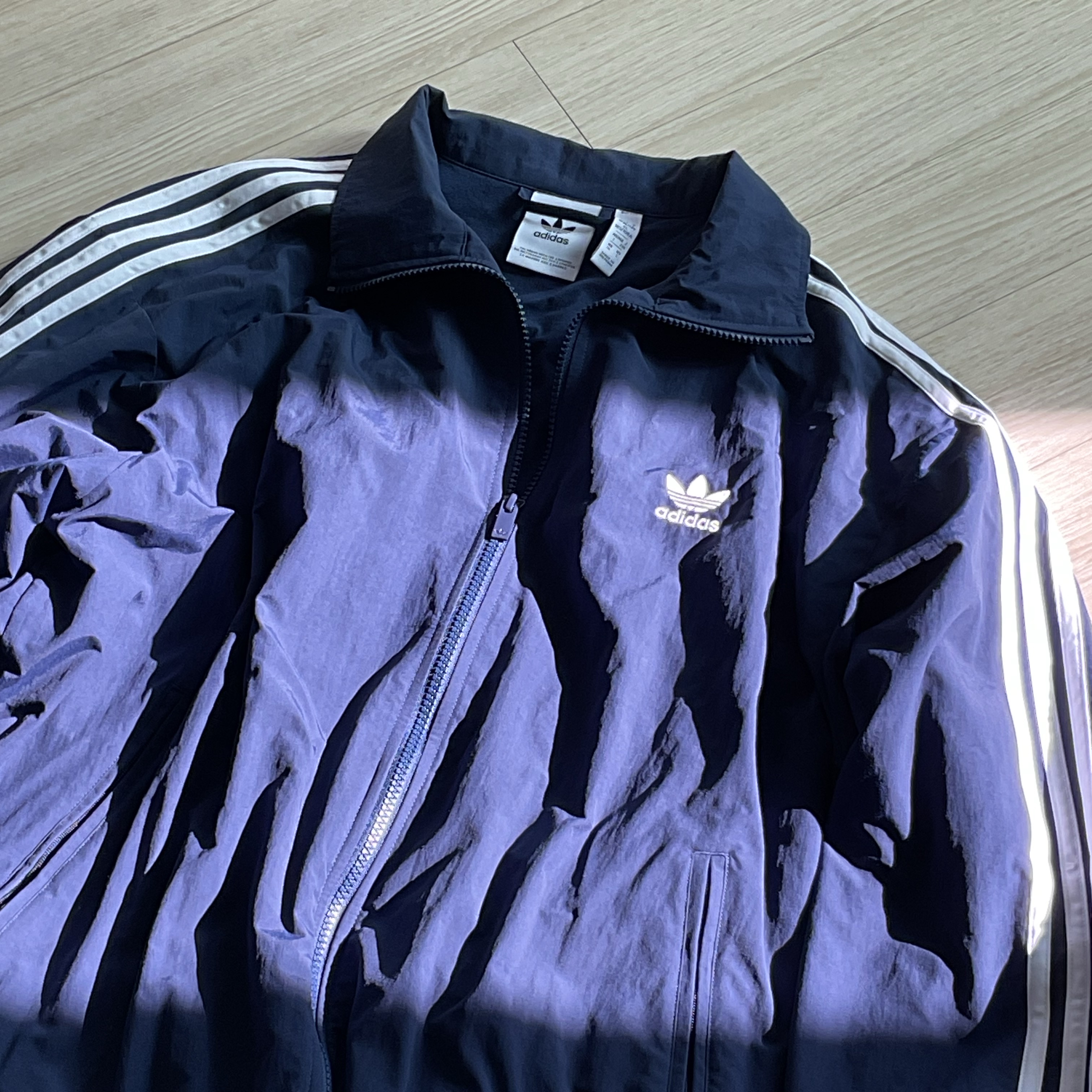 Adidas Adicolor Woven Firebird Track Top Night Indigo - KR Sizing 착용 스타일