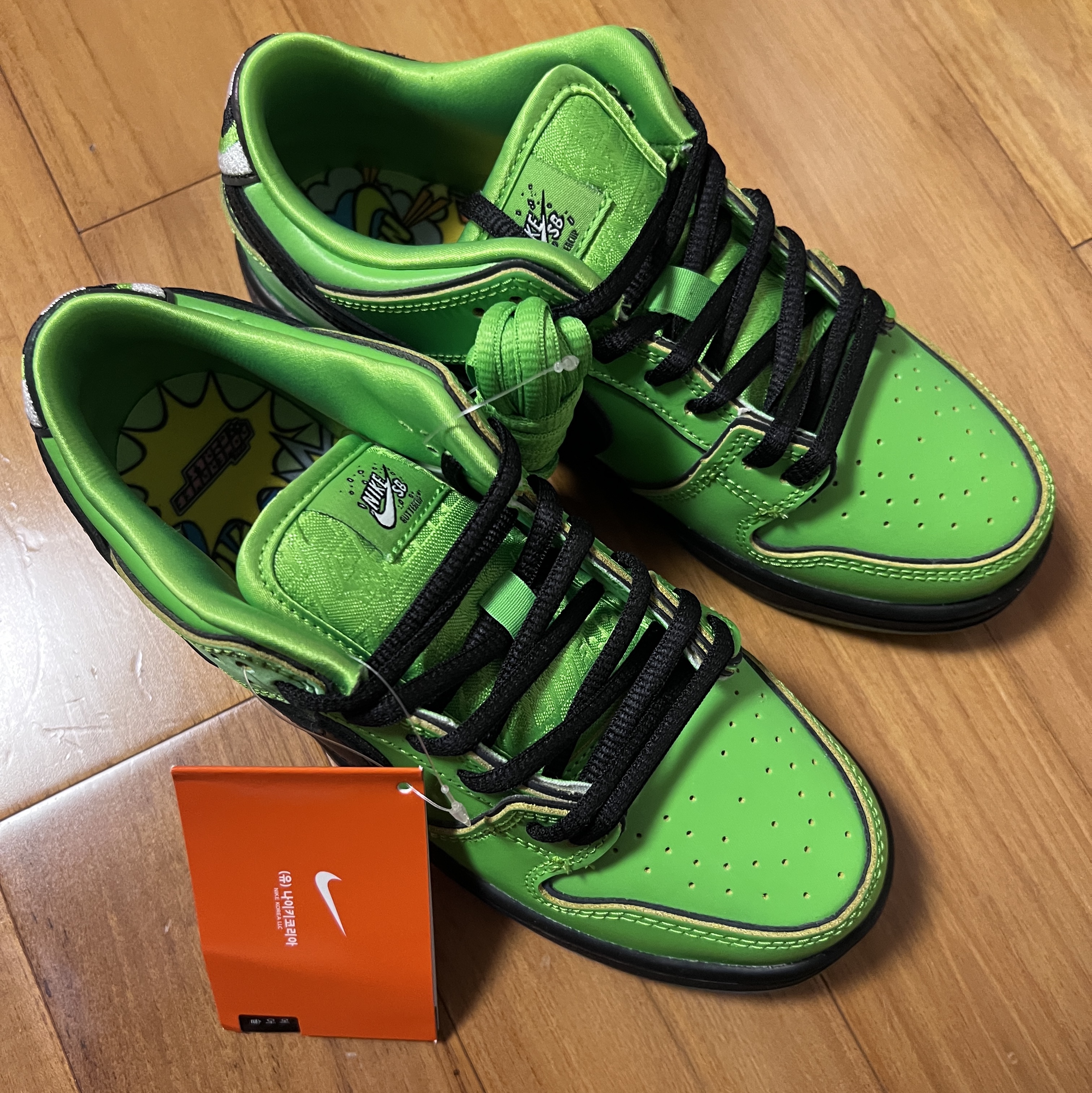 (PS) Nike x The Powerpuff Girls SB Dunk Low Pro QS Buttercup 착용 스타일