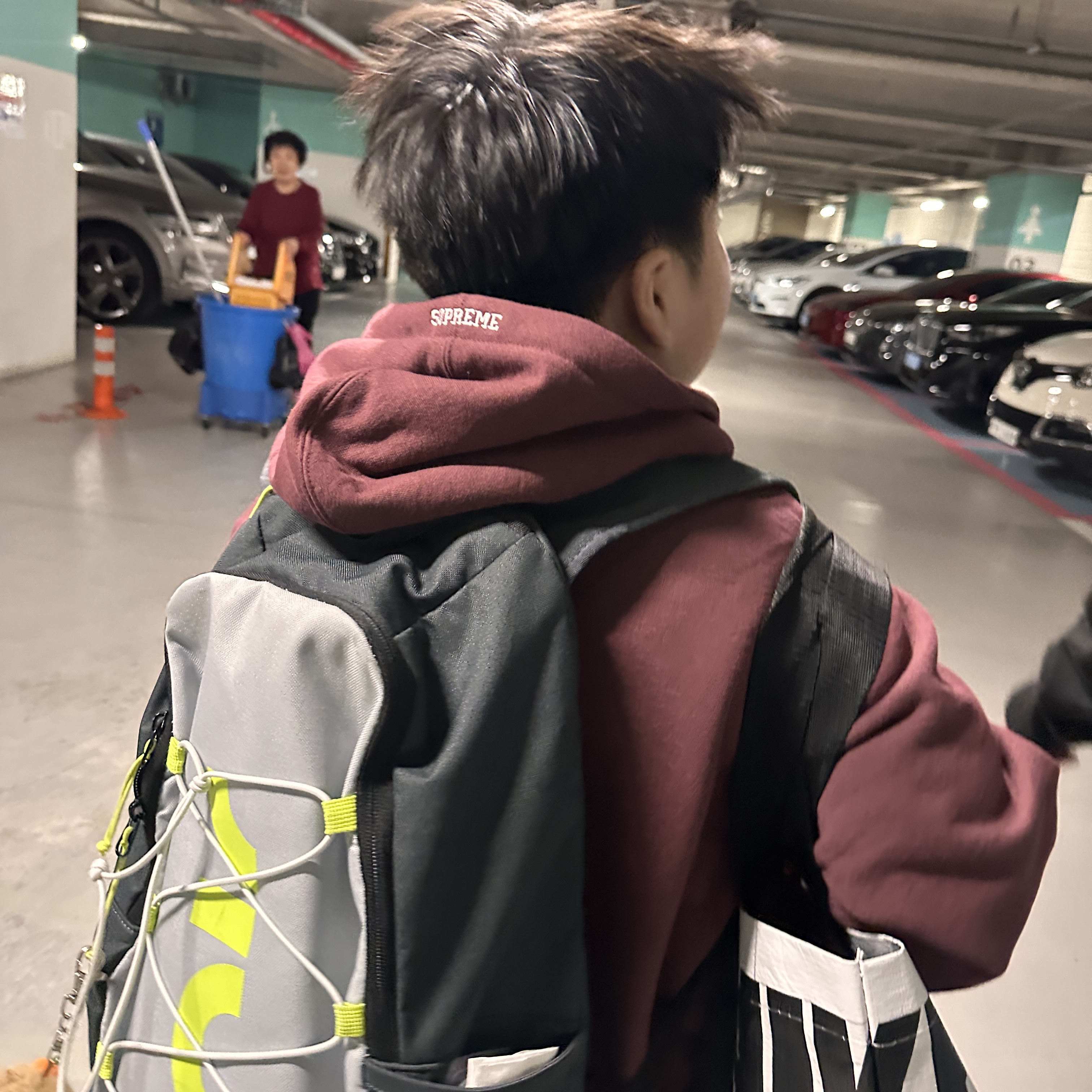 Supreme S Logo Zip Up Hooded Sweatshirt Maroon - 24FW 착용 스타일 - 3
