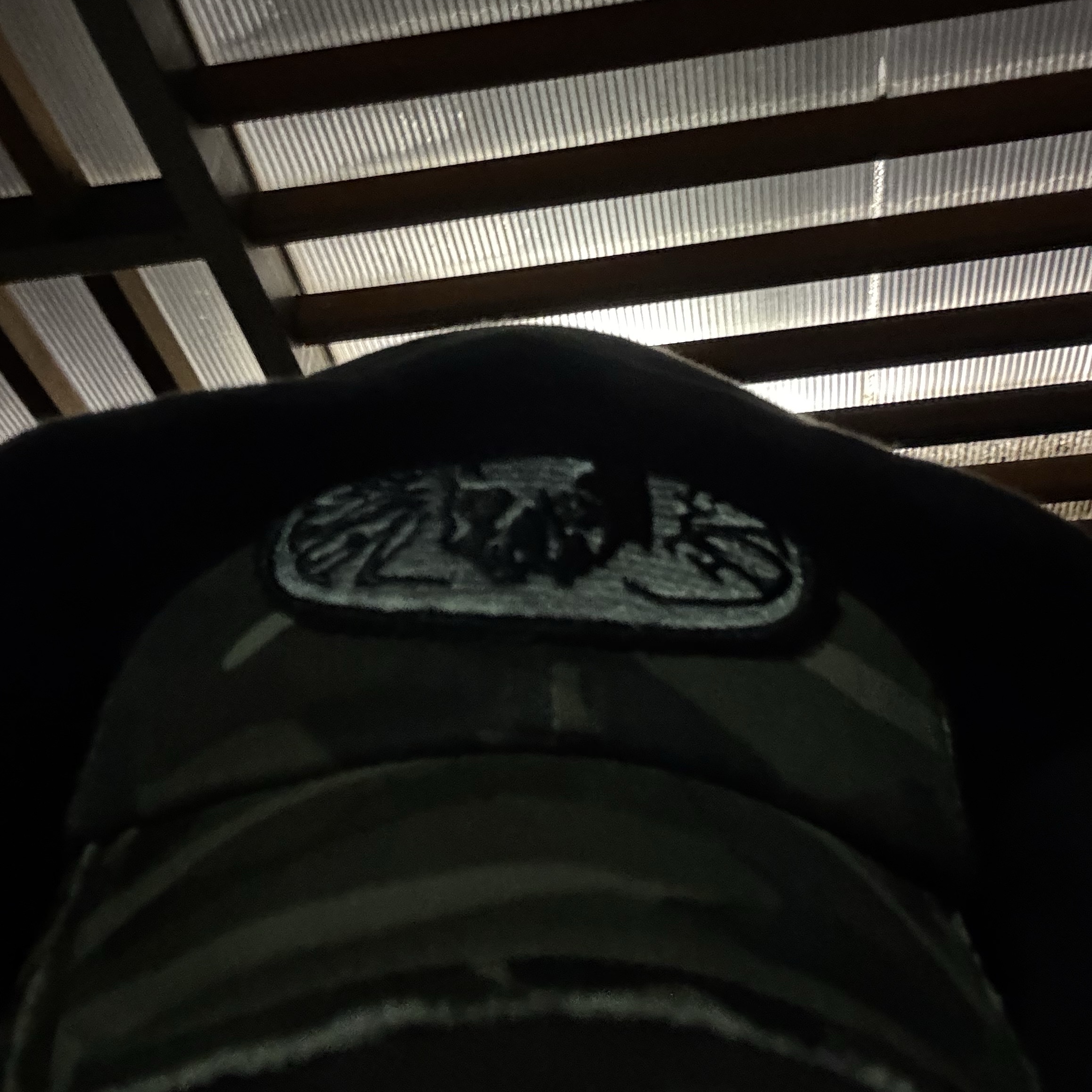 [더블적립] ETCE Skull Patch Trucker Cap Khaki 착용 스타일