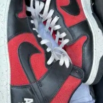 Nike x Undercover Dunk High 1985 Gym Red 착용 스타일