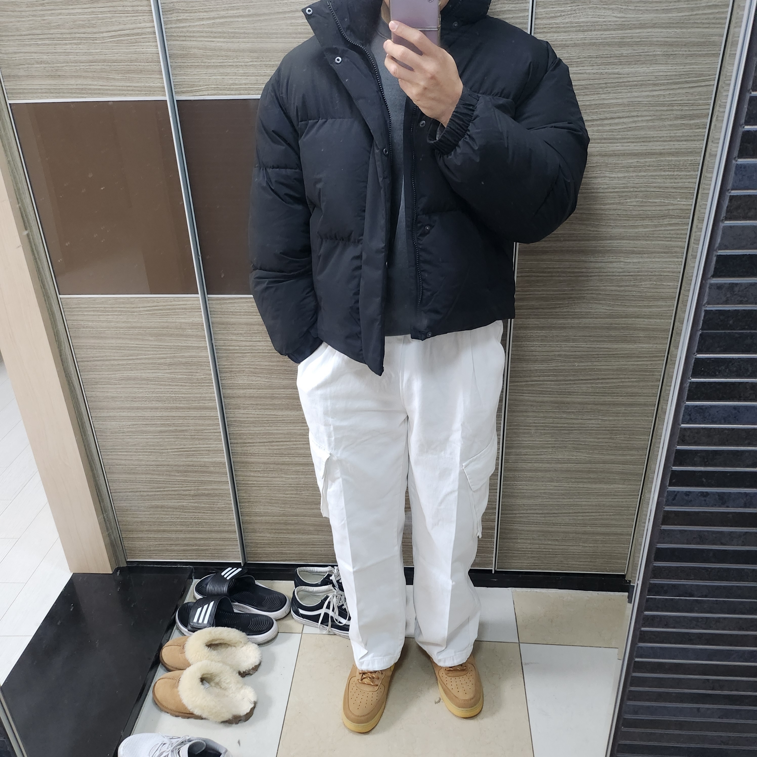 Nike Air Force 1 '07 WB Flax 착용 스타일