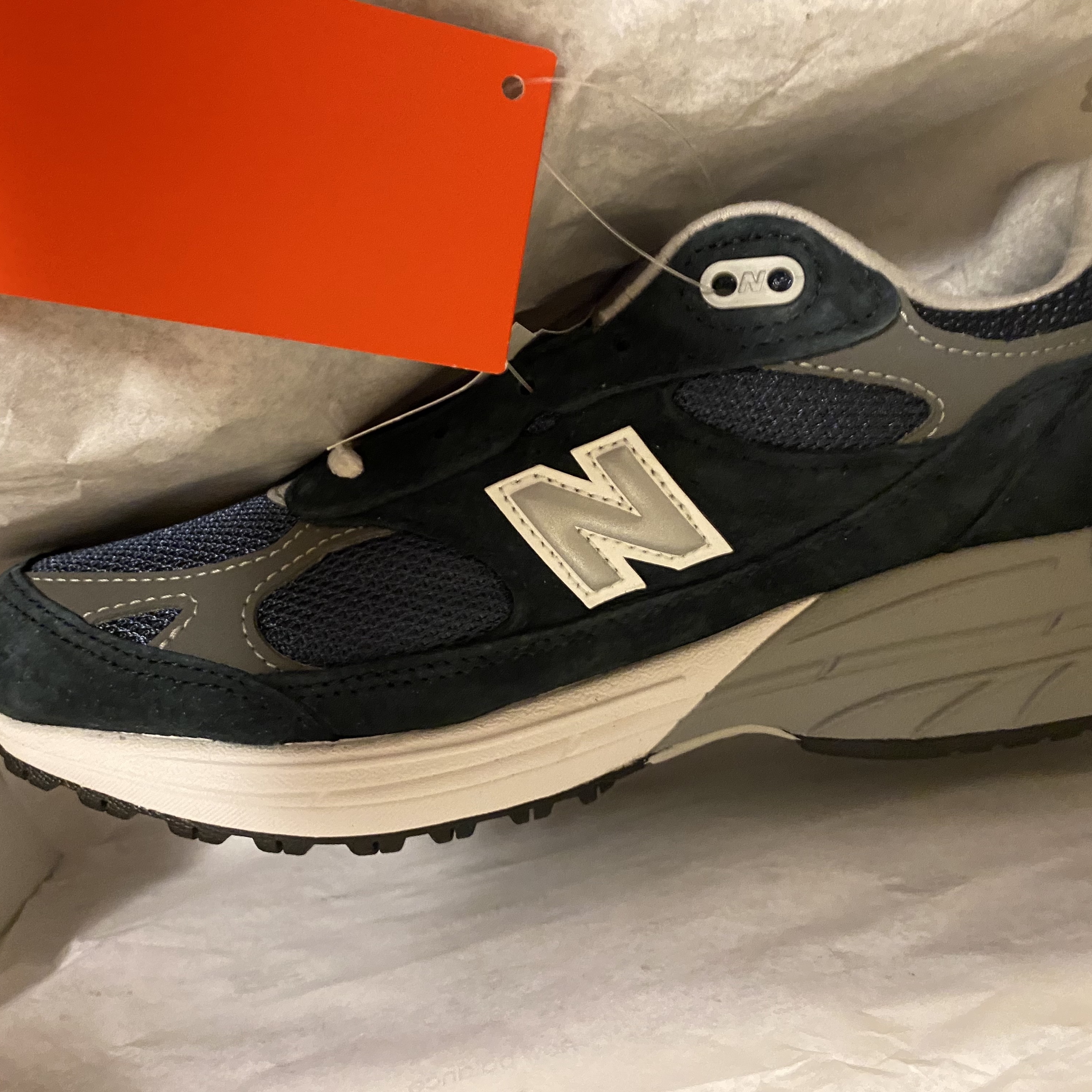(W) New Balance 993 Made in USA Navy - B Standard 착용 스타일