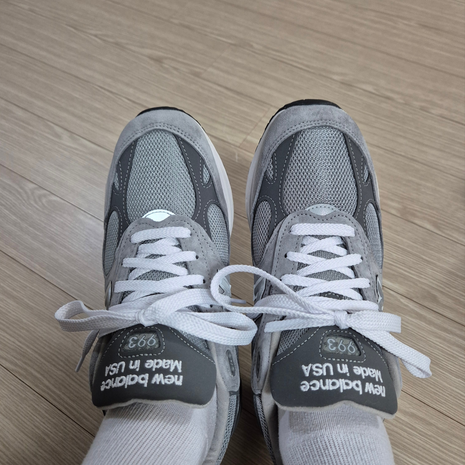 New Balance 993 Made in USA Grey - D Standard 착용 스타일