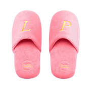 FRANKLY Velour Washable Home Office Shoes Pink