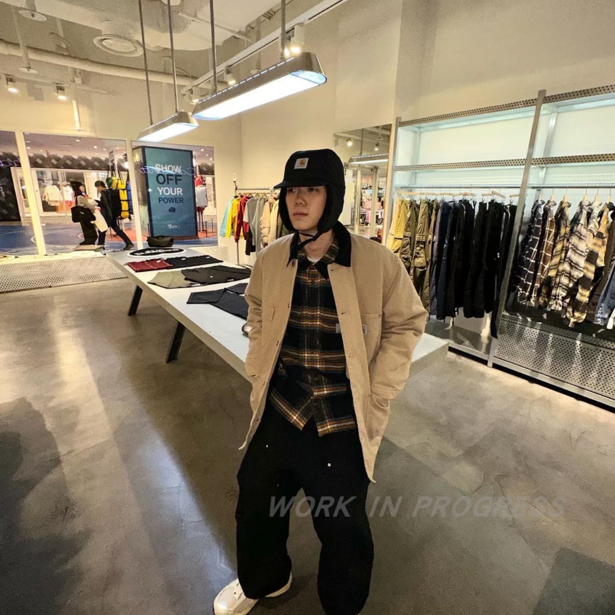 Carhartt WIP Alberta Cap Cypress 착용 스타일