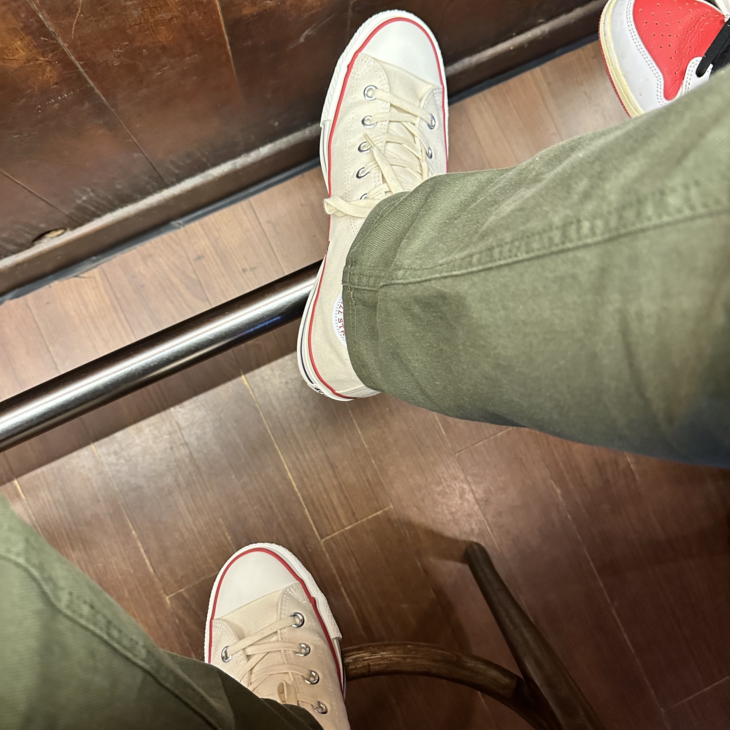 Converse Canvas All Star J Hi White 착용 스타일