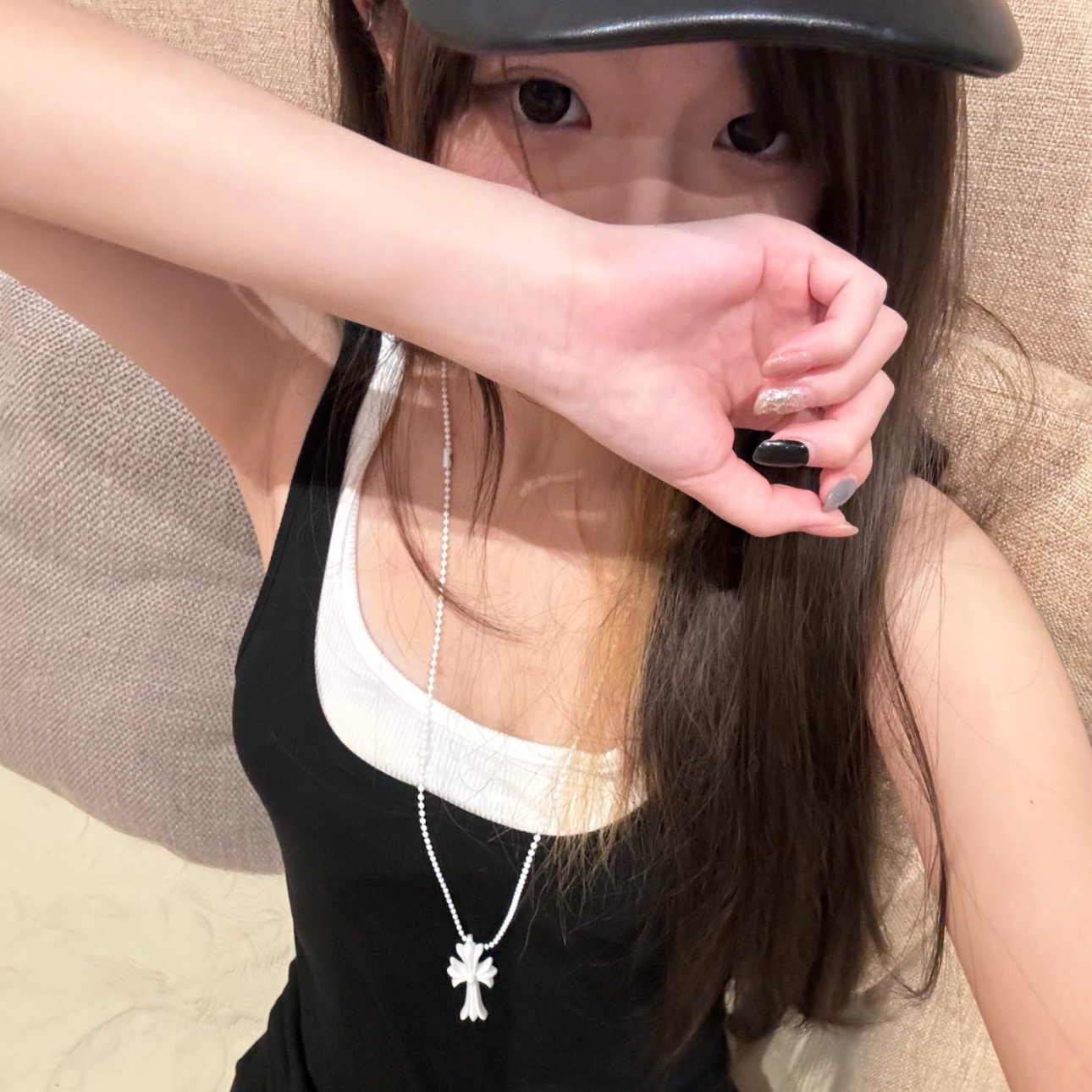 Chrome Hearts Silichrome CH Cross Pendant Black 2022/2023/2025 착용 스타일