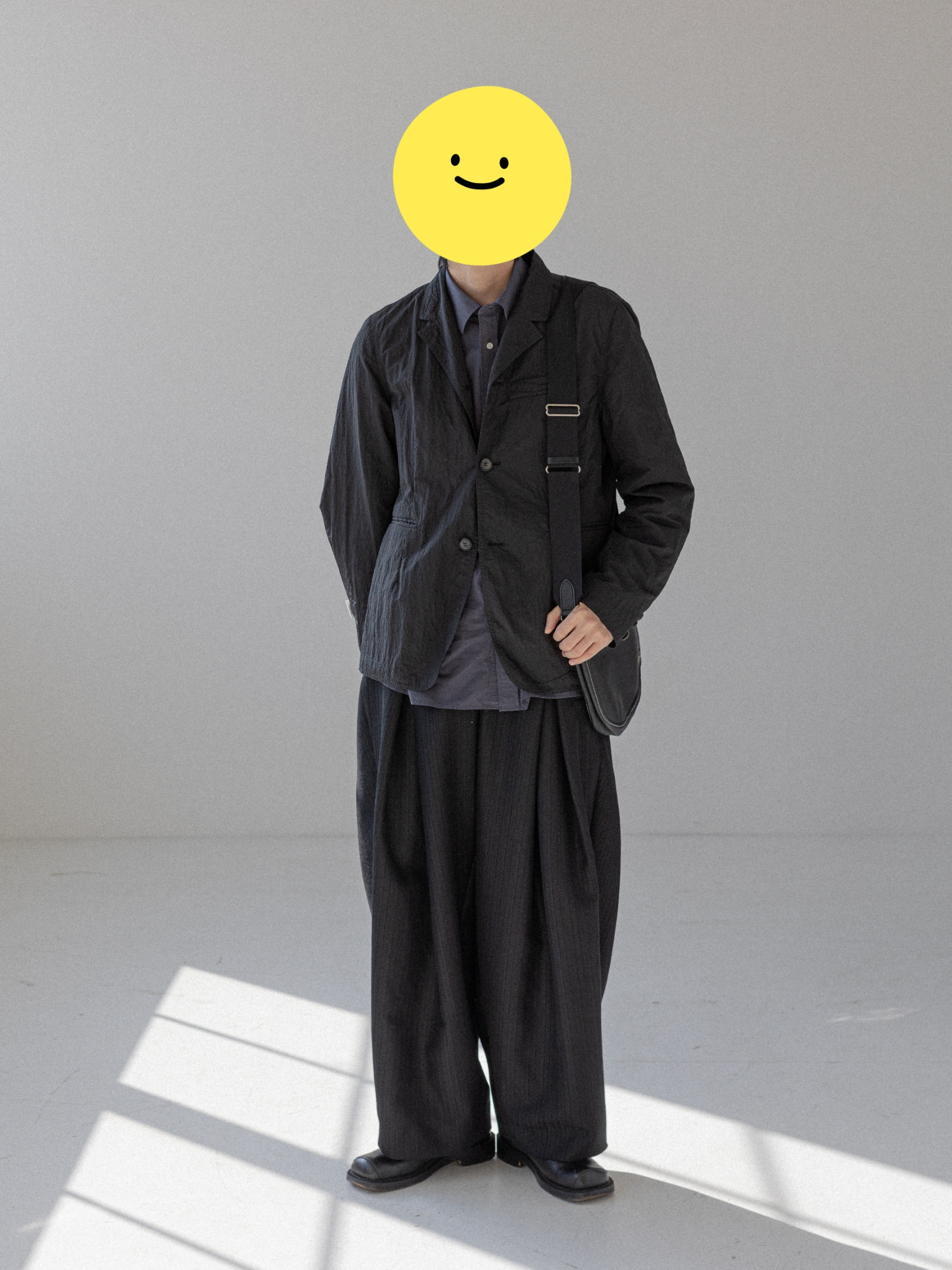 Ader Error Vassi Slacks Noir, Porter Cisco Shoulder Bag Black 착용 스타일 - 2