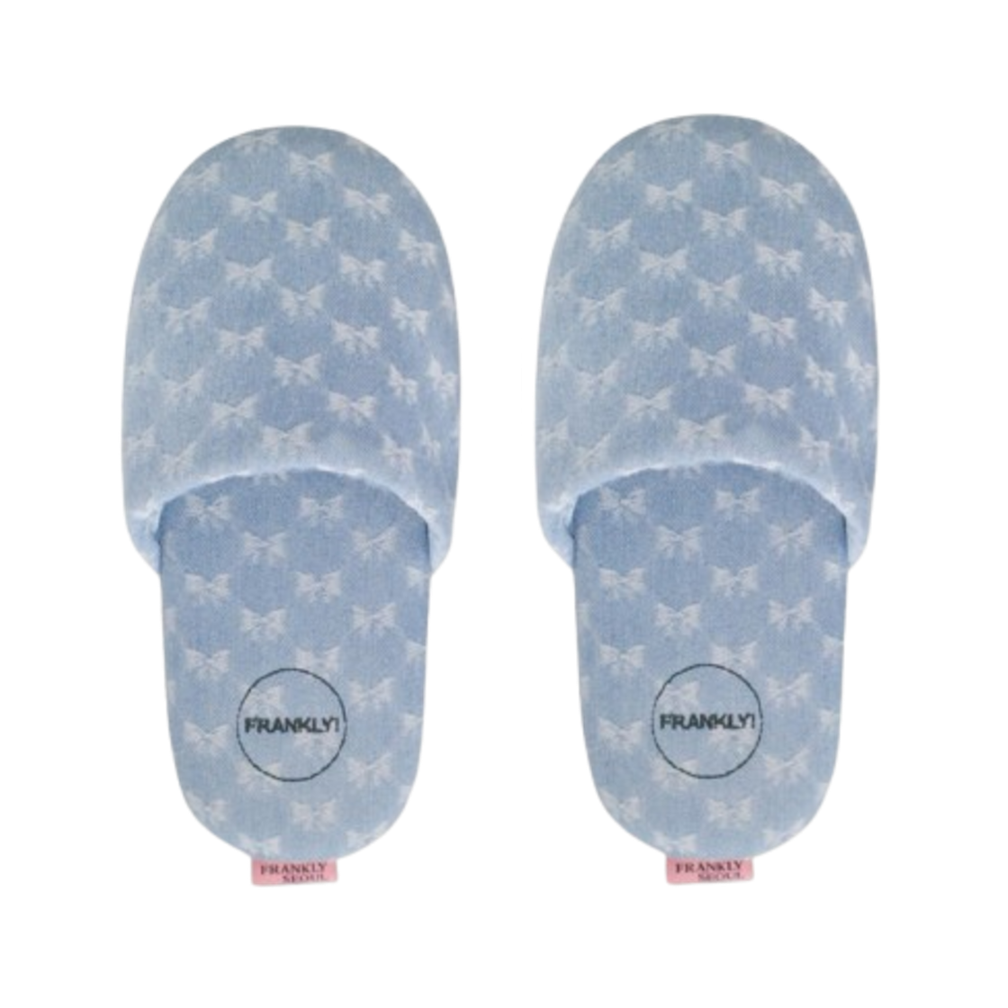 프랭클리 데님 리본 아틀리에 슬리퍼 라이트 블루(FRANKLY Denim Ribbon Atelier Slipper Light Blue)