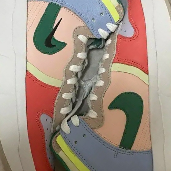 (W) Nike Dunk High Up Pastels 착용 스타일
