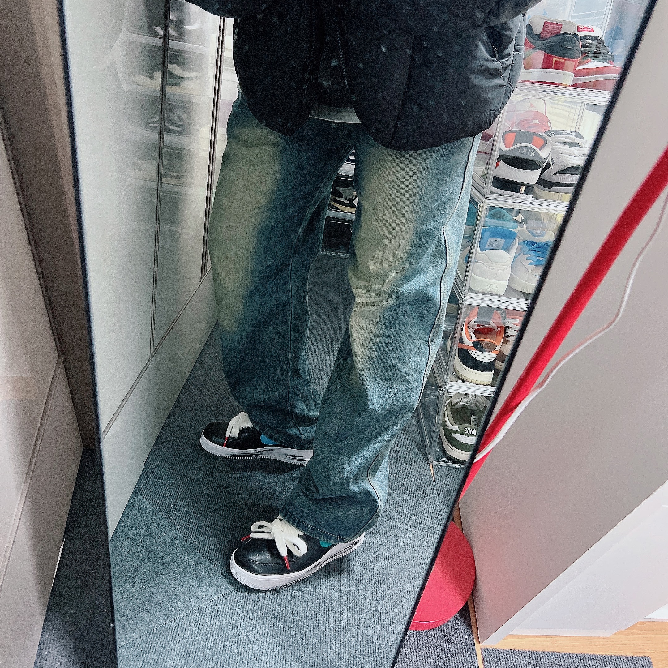 Nike x Peaceminusone Air Force 1 Low Para-Noise 3.0 Black and Multicolor 착용 스타일 - 2