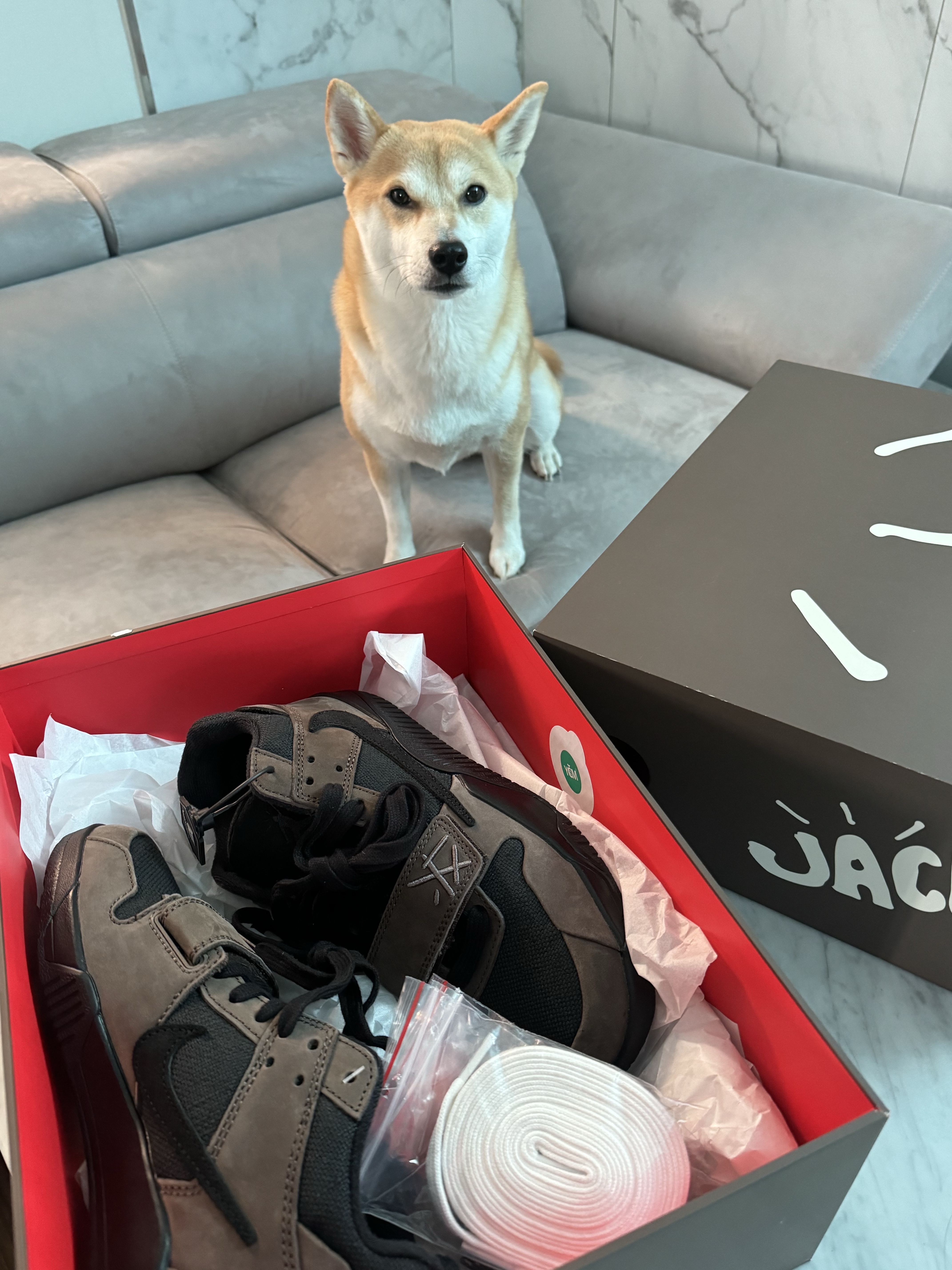 Jordan x Travis Scott Jumpman Jack TR Black and Dark Mocha 착용 스타일 - 1