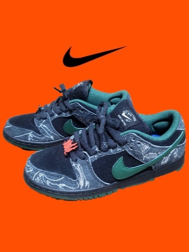 Nike x There SB Dunk Low Pro Anthracite and Gorge Green 착용 스타일 - 4