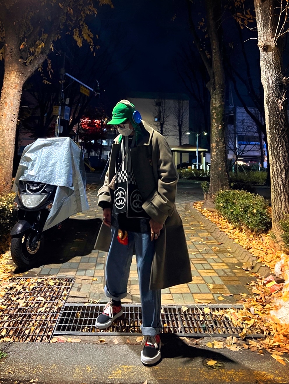 Undermycar Legion.02 Balmacaan Oversized Wool Coat Beige, Timex x MM6 Maison Margiela Ring Digital Watch Stainless Steel 착용 스타일 - 1