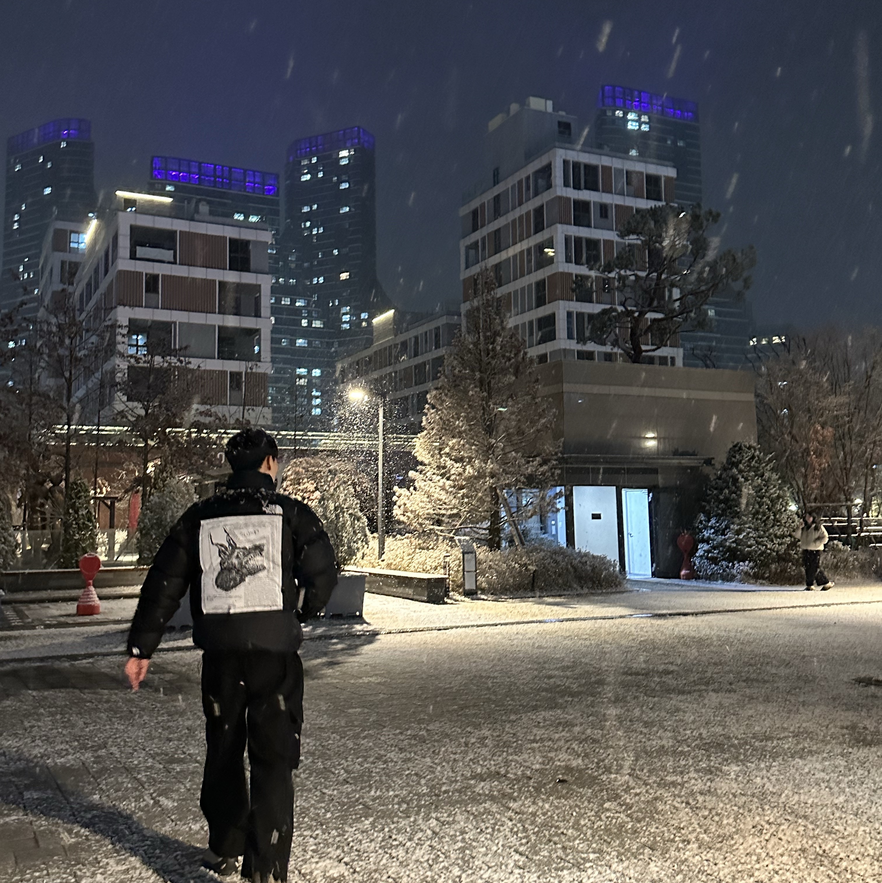 Supreme x The North Face Nuptse Jacket Black - 24FW 착용 스타일 - 3